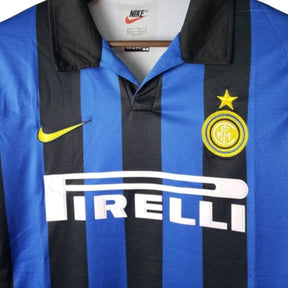 Camisa Retrô Inter de Milão 1998 manga longa - Masculina Nike - Azul e preta