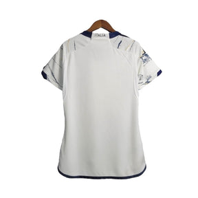 Camisa Seleção da Itália II 23/24 - Torcedor Adidas Feminina - Branca com detalhes em azul
