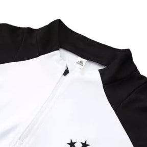 Conjunto Seleção Alemanha Treino 23/24 - Masculino Adidas - Branco com detalhes em preto e roxo