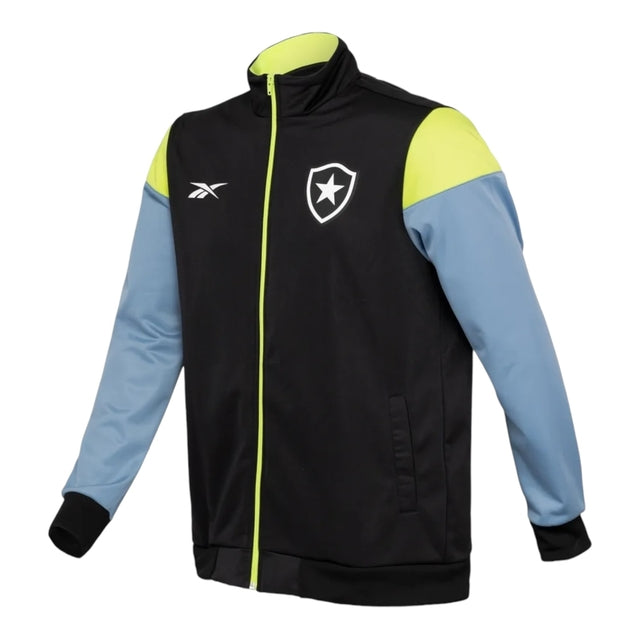Jaqueta Corta-Vento Botafogo 24/25 - Masculina Reebok - Preta com detalhes em cinza e amarelo