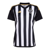 Camisa Atlético Mineiro I 25/26 - Torcedor Adidas Feminina - Preta com listras branca com detalhes em amarelo