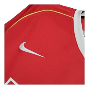 Camisa Retrô Manchester United I 2006/2007 manga longa - Nike Masculina - Vermelha com detalhes em amarelo e branco