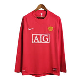 Camisa Retrô Manchester United 2007/2008 manga longa - Masculina Nike - Vermelha com detalhes em branco