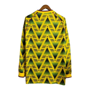 Camisa Retrô Arsenal II 1991/1993 manga longa - Masculina Adidas - Amarela com detalhes em verde e vermelho