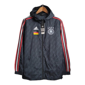 Jaqueta Corta-Vento Seleção da Alemanha 23/24 - Masculina Adidas - Preta com detalhes em vermelho e branco