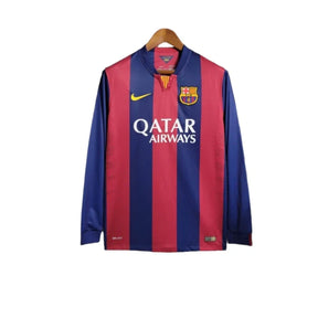 Camisa Retrô Barcelona I 2014/2015 manga longa - Nike Masculina - Azul e vermelha