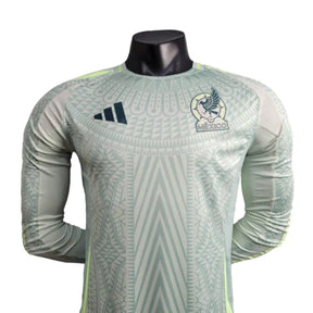 Camisa Seleção do México II 24/25 manga longa - Jogador Adidas Masculina - Branca com detalhes em verde