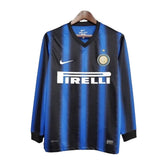 Camisa Retrô Inter de Milão I 2010/2011 manga longa - Masculina Nike - Azul e preta