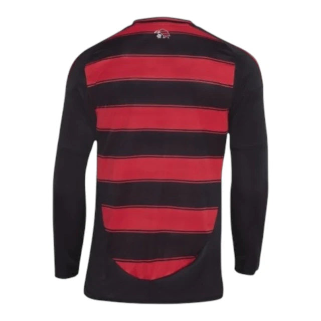 Camisa Flamengo I 25/26 manga longa - Torcedor Adidas Masculina - Vermelha e preta