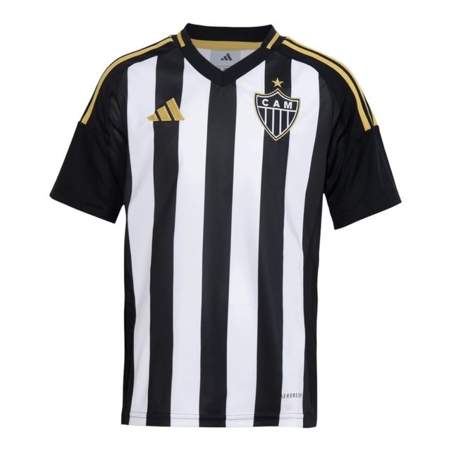 Camisa Atlético Mineiro I 25/26 - Torcedor Masculina - Preta com listras brancas