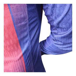 Camisa Barcelona I 25/26 manga longa - Jogador Nike Masculina - Azul e vermelha