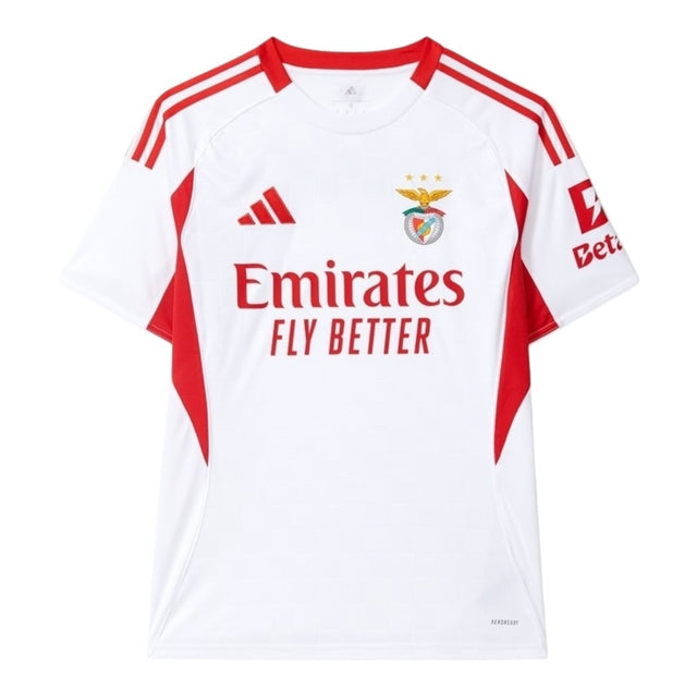 Camisa Benfica III 25/26 - Torcedor Adidas Masculina - Branca com detalhes em vermelho