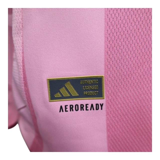 Camisa Inter Miami I 25/26 manga longa - Jogador Adidas Masculina - Rosa com detalhes em preto
