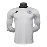Camisa Seleção Alemanha Edição de Aniversário I 25/26 manga longa - Jogador Adidas Masculina - Branca com detalhes em preto