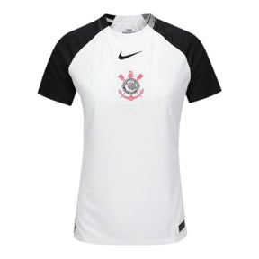 Camisa Corinthians I 25/26 - Torcedor Nike Feminina - Preta e branca